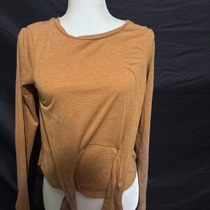 Women's Tan Long Sleeve Top